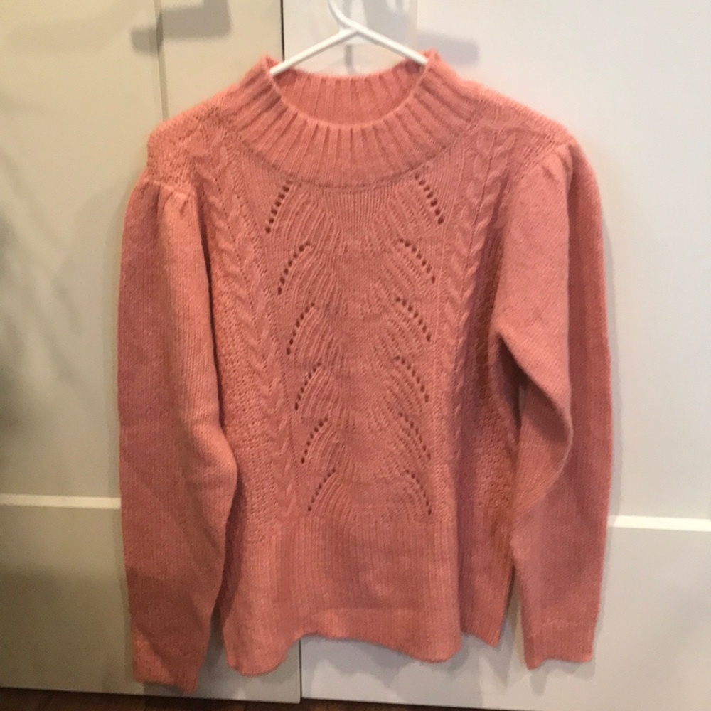 Salmon color Lily Morgan knit sweater